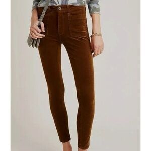 Pilcro and the Letterpress High Rise Skinny Corduroy Brown Pants Size 27